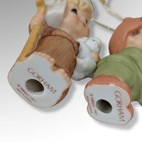 Pair of 1984 Gorham Little Shepard and Drummer Boy Ornaments