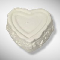 Vintage Ceramic Heart-Shaped Candy Dish with Rabbit Lid