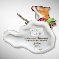 1993 Lenox Nature's Reward White Footed Mouse Figurine