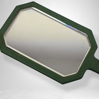 1930s Lucite Dupont Beveled Hand Mirror - Art Deco Elegance