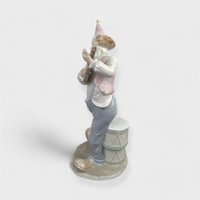 Vintage George Good 12" Porcelain Clown with Dog, Probably Not Haunted