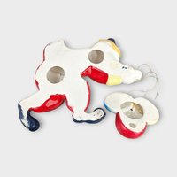 Vintage Ceramic Clown Wall Hanging | Balloons | Whimsical Decor | Very Good Condition