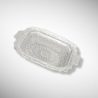 Vintage Indiana Glass Pineapple & Floral Oval Serving Bowl (10")