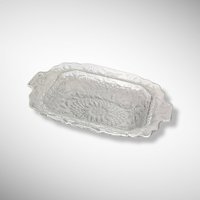 Vintage Indiana Glass Pineapple & Floral Oval Serving Bowl (10")