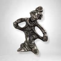 Charming Set of 3 Vintage Metal Clown Figurines - Whimsical Collectibles for Home Decor