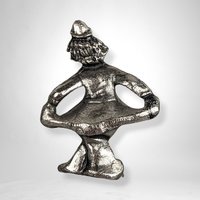 Charming Set of 3 Vintage Metal Clown Figurines - Whimsical Collectibles for Home Decor