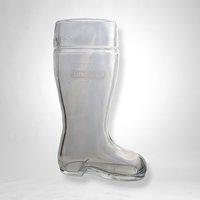 Miller Time Pub and Grill Clear Glass Boot-Shaped Mug - Unique Beer Glassware