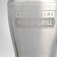 Miller Time Pub and Grill Clear Glass Boot-Shaped Mug - Unique Beer Glassware