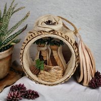 Handmade Nativity Hawaiian Ornament - Tropical Christmas Delight