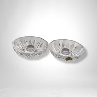 Pair of Royal Crystal Rock Tapered Candle Holders - Elegant Table Centerpieces