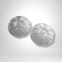 Pair of Royal Crystal Rock Tapered Candle Holders - Elegant Table Centerpieces