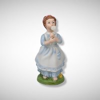 Wish Upon a Dandelion: Charming 1982 Avon Hand-Painted Girl Figurine ("Wishful Thoughts")