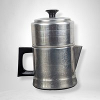 Vintage Comet 4 Piece Aluminum Coffee Pot: Brew Your Perfect Cup