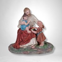 Set of 2 Roman Inc Resin Religious Figurines: Spiritual Collectibles for Home Decor