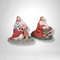 Set of 2 Roman Inc Resin Religious Figurines: Spiritual Collectibles for Home Decor