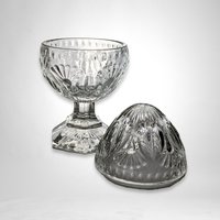 Avon Clear Glass Egg-Shaped Trinket Bowl