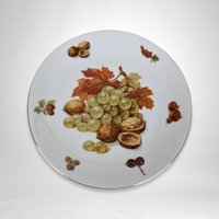 Seltmann Weiden Bavaria Plate with Nuts and Grapes: Vintage Decorative Dish