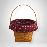 Vintage 1994 Longaberger Basket with Liner and Red Cloth