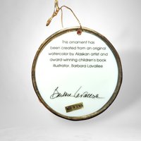 Eskimo Girl & Dog Ornament by Barbara Lavallee