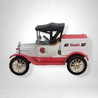 Vintage 1918 Runabout Coastal Cast Metal Locking Bank - Collectible and Functional Decor Piece