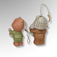 Pair of 1984 Gorham Little Shepard and Drummer Boy Ornaments