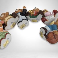 Set of 6 Homco Orchestra Ceramic Bear Figurines 1422: Musical Harmony Collection