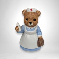 Set of 6 Homco Occupation Bear Ceramic Figurines 8805