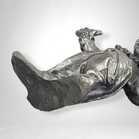 Vintage Clown with Cane Pewter Figurine - Charming Collectible Circus-inspired Sculpture