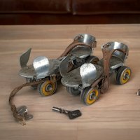 Vintage Wards Hawthorne Adjustable Metal Roller Skates - Retro Skating Nostalgia