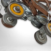 Vintage Wards Hawthorne Adjustable Metal Roller Skates - Retro Skating Nostalgia