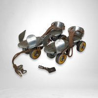 Vintage Wards Hawthorne Adjustable Metal Roller Skates - Retro Skating Nostalgia