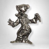 Charming Set of 3 Vintage Metal Clown Figurines - Whimsical Collectibles for Home Decor