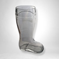 Miller Time Pub and Grill Clear Glass Boot-Shaped Mug - Unique Beer Glassware