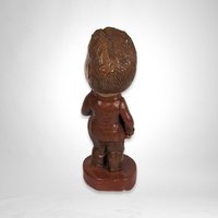 Large Laurel and Hardy Chalkware Statues - Classic Comedy Icons in Impressive Size