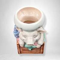 Ceramic Pig Chef Utensil Holder - Whimsical Kitchen Decor