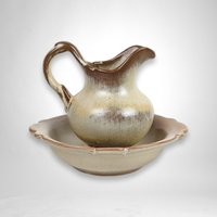 Frankoma 40A and 40B Pitcher/ Bowl Set - Rustic Beauty for Your Home