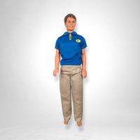 1968 Ken Doll in Blue Shirt and Tan Pants - Vintage Collectible Barbie Companion