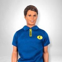 1968 Ken Doll in Blue Shirt and Tan Pants - Vintage Collectible Barbie Companion