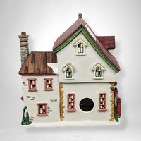 2002 Santa's Workshop Patchworks Quilt Shop - Collectible Christmas Village House