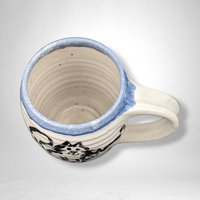 Handmade Pottery Mug with Cats
