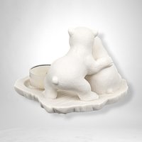 Party Lite Polar Bear Cub Tealight Candle Holder: Cozy Winter Ambiance