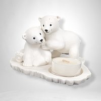 Party Lite Polar Bear Cub Tealight Candle Holder: Cozy Winter Ambiance