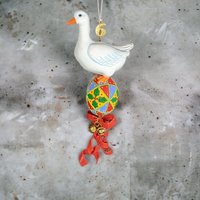 Vintage Dept. 56 12 Days of Christmas 6 Geese a Laying Ornament: Holiday Collectible