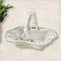 Ceramic Floral Basket - Handcrafted in Spain