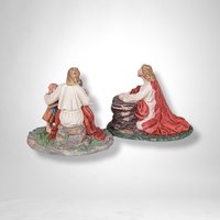 Set of 2 Roman Inc Resin Religious Figurines: Spiritual Collectibles for Home Decor