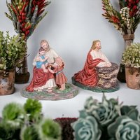 Set of 2 Roman Inc Resin Religious Figurines: Spiritual Collectibles for Home Decor