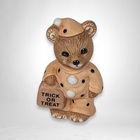 Set of 4 Homco Halloween Bears 5311 - Spooky Bear Ensemble for Halloween Fun