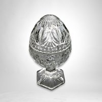 Avon Clear Glass Egg-Shaped Trinket Bowl
