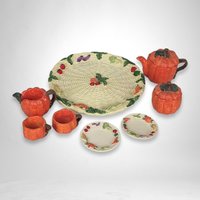 1995 Popular Imports Miniature Pumpkin Tea Set: Charming Collectible