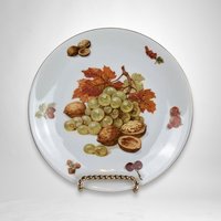 Seltmann Weiden Bavaria Plate with Nuts and Grapes: Vintage Decorative Dish